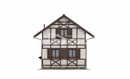 060-002-П Проект двухэтажного дома с мансардным этажом, простой дом из бревен, House Expert
