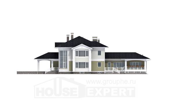 620-001-Л Проект трехэтажного дома и гаражом, красивый дом из пеноблока, House Expert