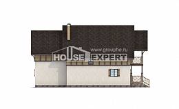 180-014-Л Проект двухэтажного дома с мансардным этажом, простой коттедж из теплоблока, House Expert