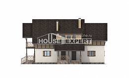 180-014-Л Проект двухэтажного дома с мансардным этажом, уютный домик из поризованных блоков, House Expert