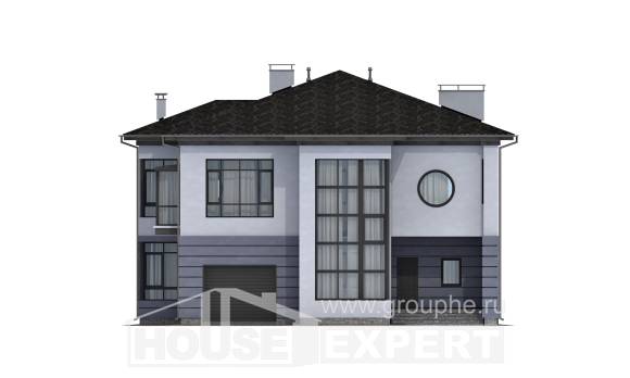 300-006-Л Проект двухэтажного дома и гаражом, просторный коттедж из кирпича, House Expert