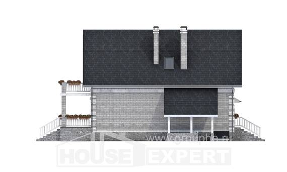 200-009-П Проект трехэтажного дома мансардой и гаражом, средний коттедж из твинблока, House Expert