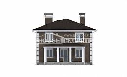 185-002-П Проект двухэтажного дома, недорогой домик из блока, House Expert