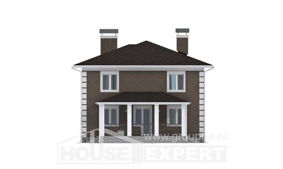 185-002-П Проект двухэтажного дома, экономичный дом из газобетона, House Expert