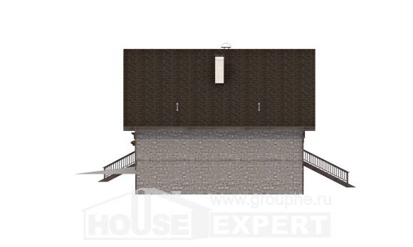 300-003-П Проект трехэтажного дома с мансардой и гаражом, просторный загородный дом из кирпича, House Expert
