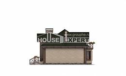 180-010-П Проект двухэтажного дома мансардой и гаражом, средний дом из керамзитобетонных блоков, House Expert