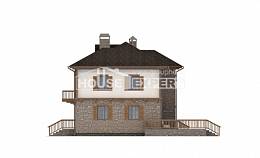 155-006-Л Проект двухэтажного дома и гаражом, бюджетный коттедж из твинблока, House Expert