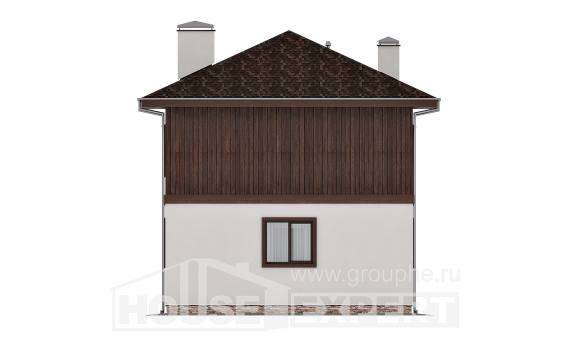 100-006-Л Проект двухэтажного дома, недорогой домик из бризолита, House Expert