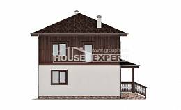 100-006-Л Проект двухэтажного дома, бюджетный домик из бризолита, House Expert