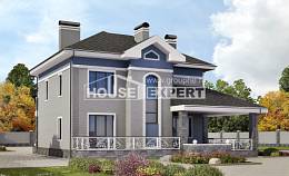 200-006-Л Проект двухэтажного дома, средний загородный дом из кирпича, House Expert