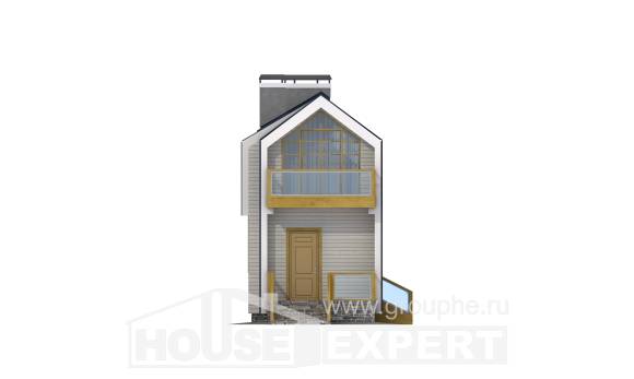 060-006-П Проект двухэтажного дома мансардный этаж, экономичный загородный дом из газобетона, House Expert