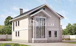 170-008-Л Проект двухэтажного дома, экономичный дом из твинблока, House Expert