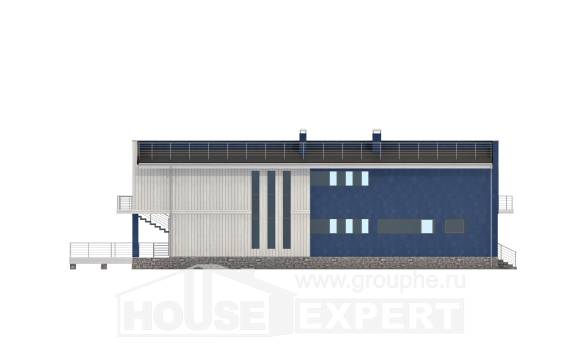 100-003-П Проект двухэтажного дома, компактный коттедж из твинблока, House Expert