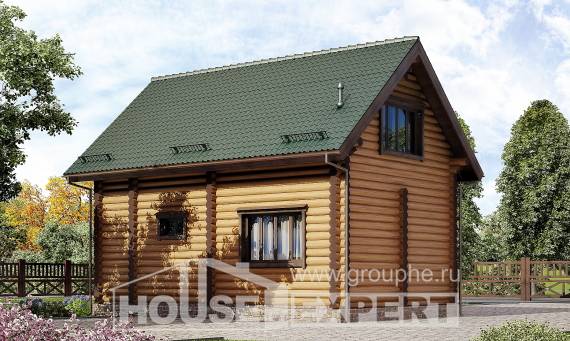 080-003-П Проект двухэтажного дома, компактный домик из дерева, House Expert