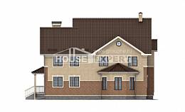 300-004-Л Проект двухэтажного дома, огромный коттедж из твинблока, House Expert