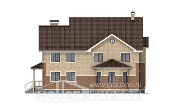 300-004-Л Проект двухэтажного дома, огромный коттедж из твинблока, House Expert
