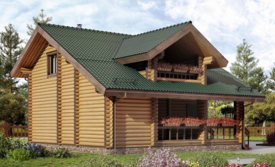 110-005-П Проект двухэтажного дома мансардный этаж, небольшой дом из дерева | Проекты домов от House Expert
