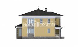 155-011-Л Проект двухэтажного дома, классический коттедж из твинблока, House Expert