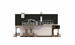 250-003-Л Проект двухэтажного дома с мансардой, большой коттедж из газобетона, House Expert