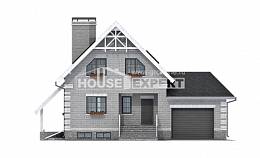 200-009-П Проект трехэтажного дома мансардный этаж, гараж, средний домик из бризолита, House Expert