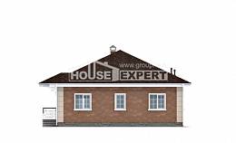 100-001-Л Проект одноэтажного дома, бюджетный загородный дом из керамзитобетонных блоков, House Expert