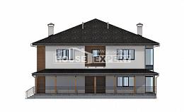 245-001-П Проект двухэтажного дома, классический домик из твинблока, House Expert