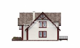 300-008-Л Проект двухэтажного дома с мансардой, гараж, большой коттедж из поризованных блоков, House Expert