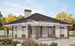 100-004-Л Проект одноэтажного дома, доступный домик из арболита, House Expert