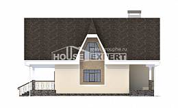 125-001-Л Проект двухэтажного дома с мансардным этажом, красивый загородный дом из твинблока, House Expert