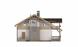 150-004-П Проект двухэтажного дома мансардой, бюджетный загородный дом из бризолита, House Expert