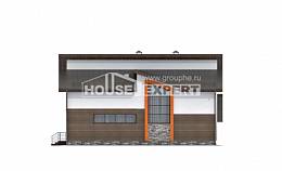 200-010-П Проект двухэтажного дома мансардный этаж, гараж, простой загородный дом из теплоблока, House Expert