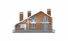 190-006-П Проект двухэтажного дома с мансардным этажом, гараж, уютный загородный дом из бризолита, House Expert