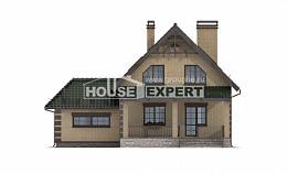 160-007-П Проект двухэтажного дома с мансардой, гараж, классический дом из поризованных блоков, House Expert