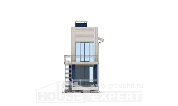 100-003-П Проект двухэтажного дома, доступный домик из газобетона, House Expert