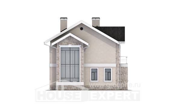 170-008-Л Проект двухэтажного дома, классический домик из газосиликатных блоков, House Expert