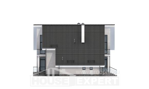 200-007-Л Проект двухэтажного дома мансардой и гаражом, уютный дом из поризованных блоков, House Expert