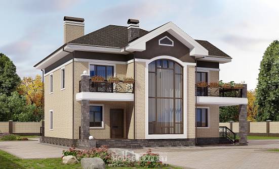 200-006-П Проект двухэтажного дома, классический загородный дом из кирпича | Проекты домов от House Expert