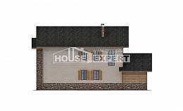 200-005-Л Проект двухэтажного дома и гаражом, простой загородный дом из керамзитобетонных блоков, House Expert