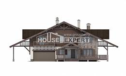 320-001-П Проект двухэтажного дома мансардой и гаражом, большой домик из кирпича, House Expert