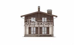150-016-Л Проект двухэтажного дома мансардный этаж, красивый дом из газобетона, House Expert