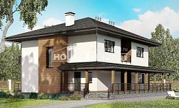 245-001-П Проект двухэтажного дома, уютный дом из бризолита, House Expert