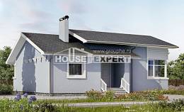 110-003-Л Проект одноэтажного дома, классический коттедж из керамзитобетонных блоков, House Expert