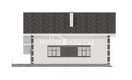 190-008-П Проект двухэтажного дома мансардный этаж, гараж, классический дом из бризолита, House Expert