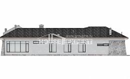 280-004-Л Проект одноэтажного дома, гараж, современный дом из поризованных блоков, House Expert