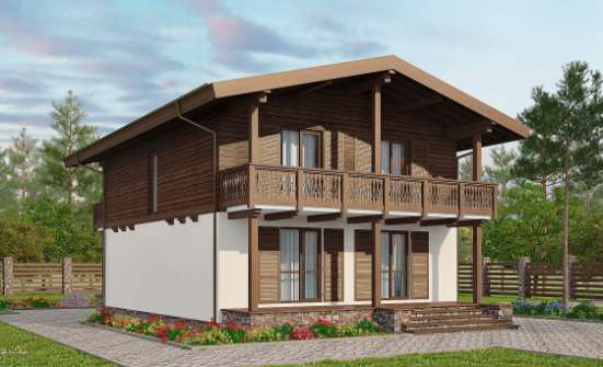 150-016-Л Проект двухэтажного дома с мансардой, бюджетный загородный дом из газобетона, House Expert