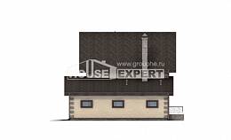 160-004-П Проект двухэтажного дома мансардой и гаражом, уютный дом из газобетона, House Expert