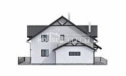 290-003-П Проект двухэтажного дома мансардой, просторный дом из твинблока, House Expert