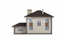 185-004-П Проект двухэтажного дома и гаражом, классический дом из поризованных блоков, House Expert