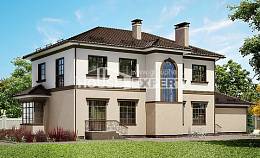 290-004-Л Проект двухэтажного дома и гаражом, классический домик из кирпича, House Expert