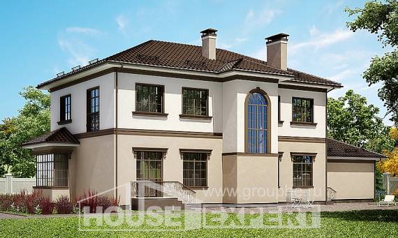 290-004-Л Проект двухэтажного дома и гаражом, классический домик из кирпича, House Expert